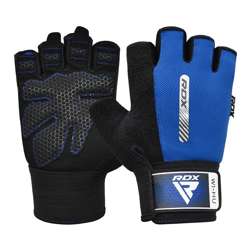 RDX Sports W1 Lightweight Gym Gloves with Grip (Blue)